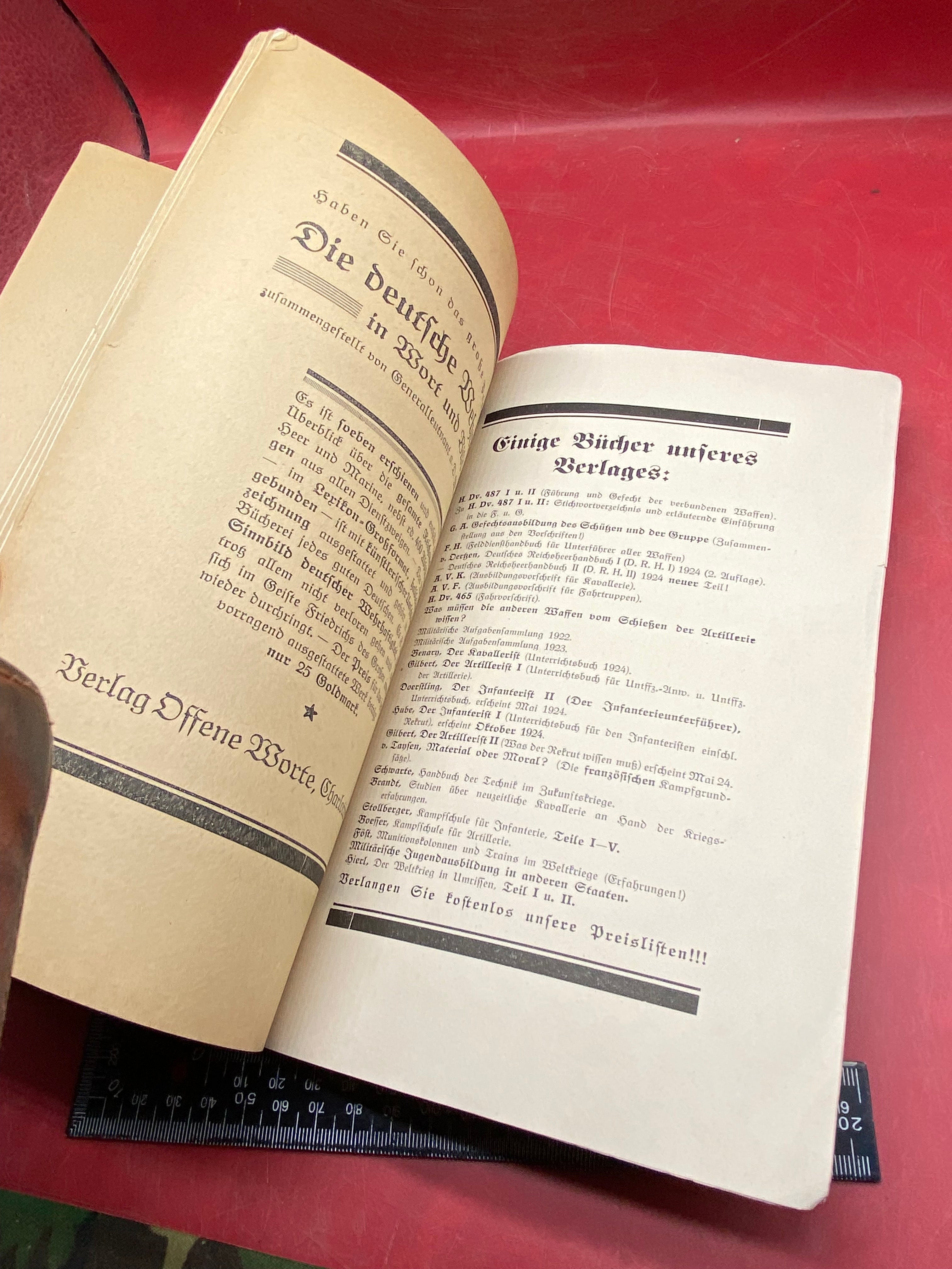 Original 1924 dated - Signed Copy of the Book Soldatengeift - by a German Officer - The Militaria Shop