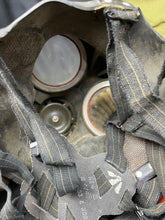 Load image into Gallery viewer, WW2 British Army Gas Mask Set - Long Canvas Hose Variation for Drivers etc - The Militaria Shop
