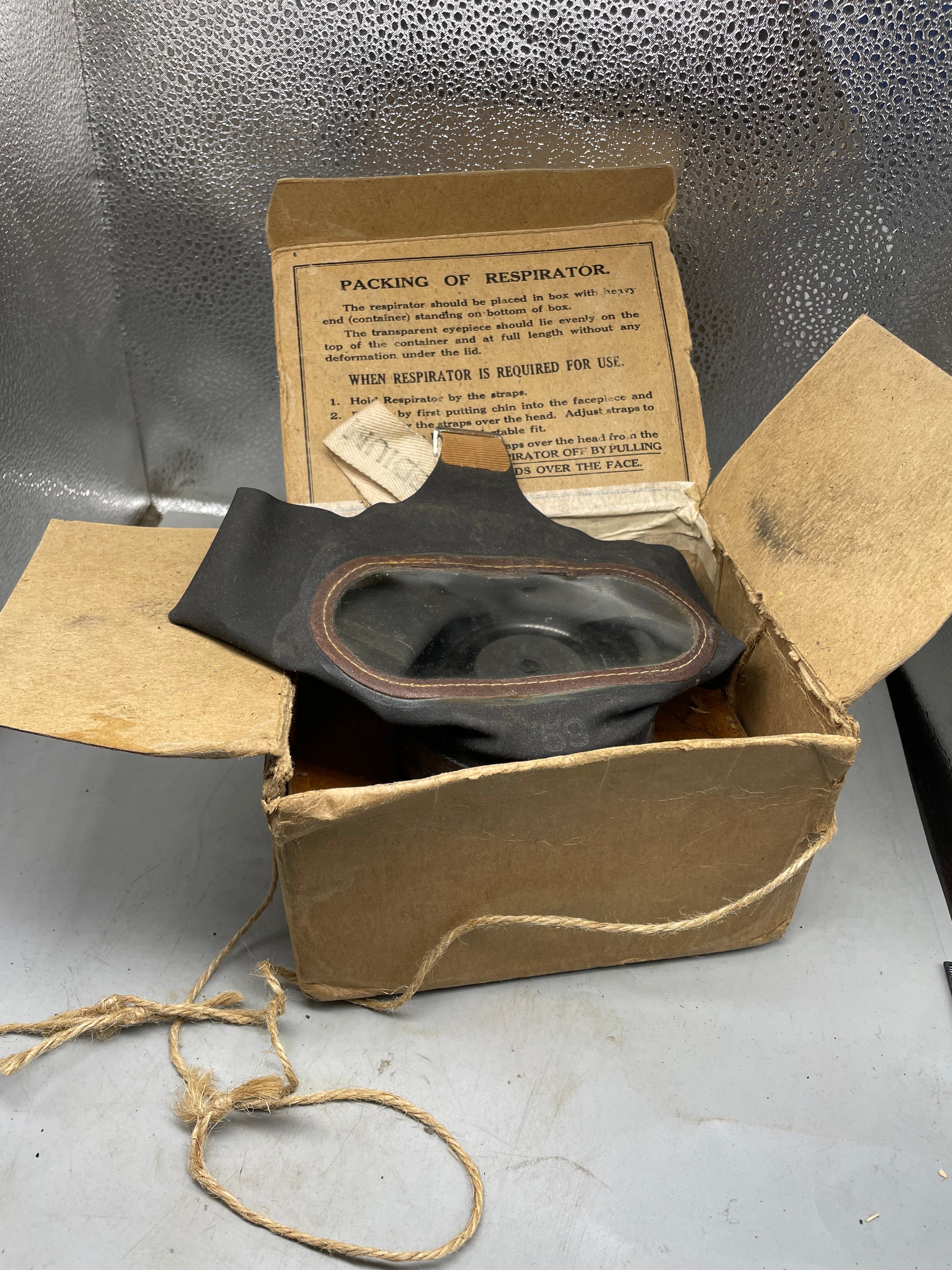Civilian Gas Mask in Original Cardboard Box - WW2 British Home Front - The Militaria Shop