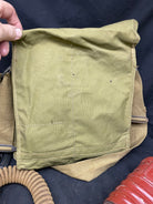 WW2 British Army Gas Mask Set - Long Canvas Hose Variation for Drivers etc - The Militaria Shop
