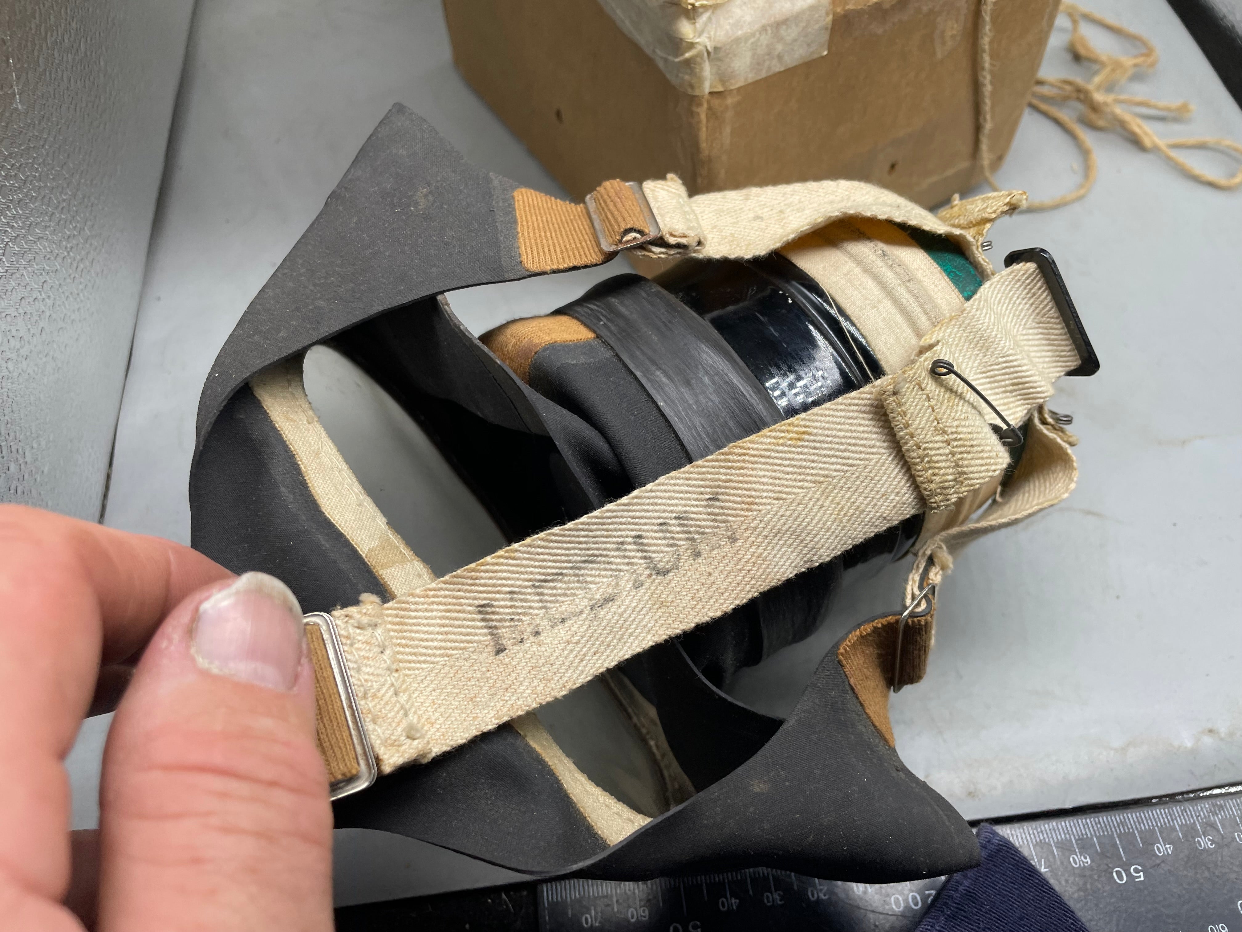 Civilian Gas Mask in Original Cardboard Box - WW2 British Home Front - The Militaria Shop