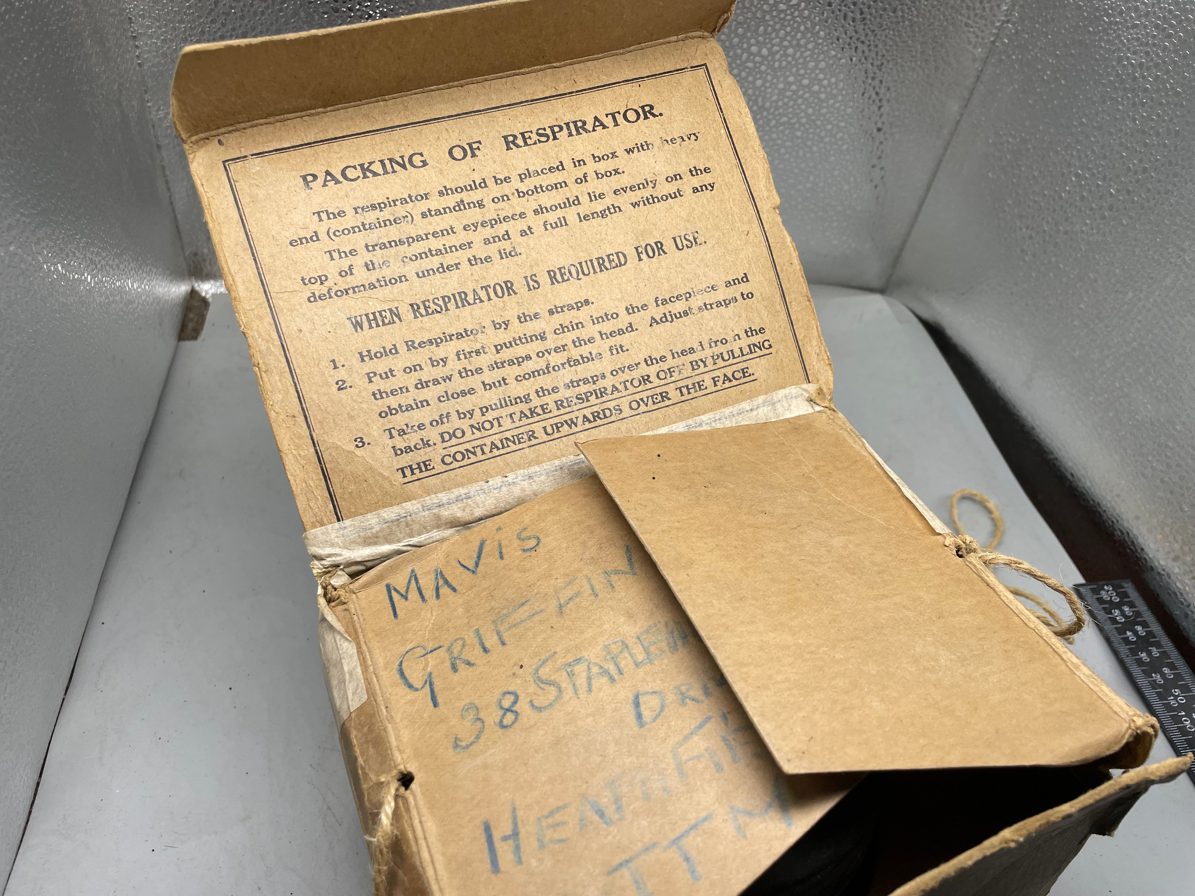 Civilian Gas Mask in Original Cardboard Box - WW2 British Home Front - The Militaria Shop