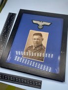 WW2 German Army Framed Eagle Badge & Photograph - The Militaria Shop