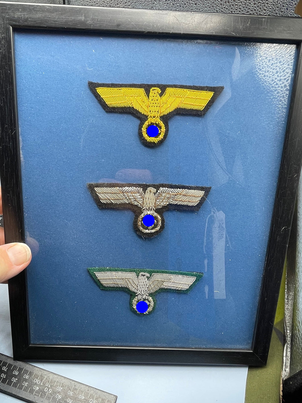WW2 German Army Framed Eagle Badges
