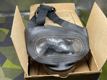 Load image into Gallery viewer, Original WW2 British Home Front Civilian Black Gas Mask in Box with Label
