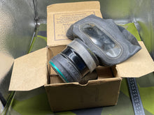 Load image into Gallery viewer, Original WW2 British Home Front Civilian Black Gas Mask in Box with Label

