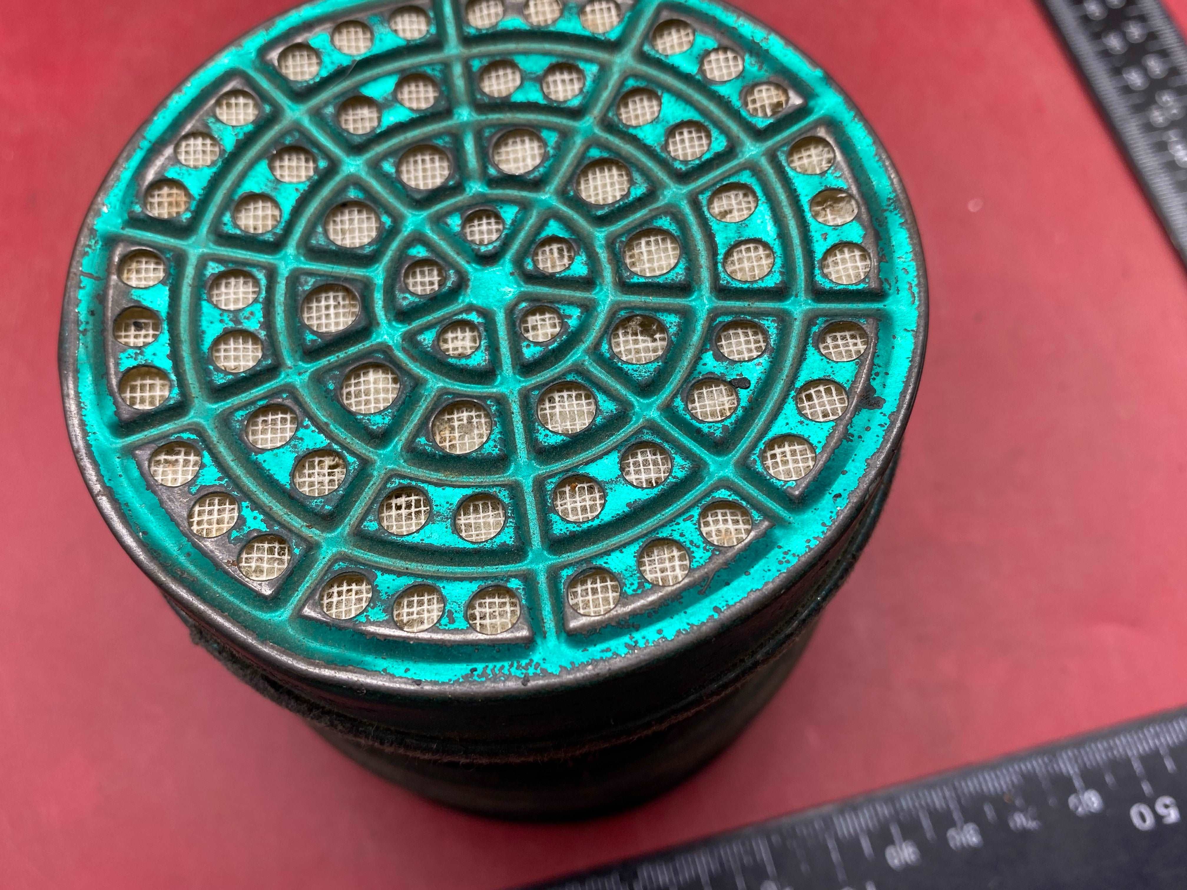 1937 dated British Civilian Gas Mask Filter in good condition - The Militaria Shop