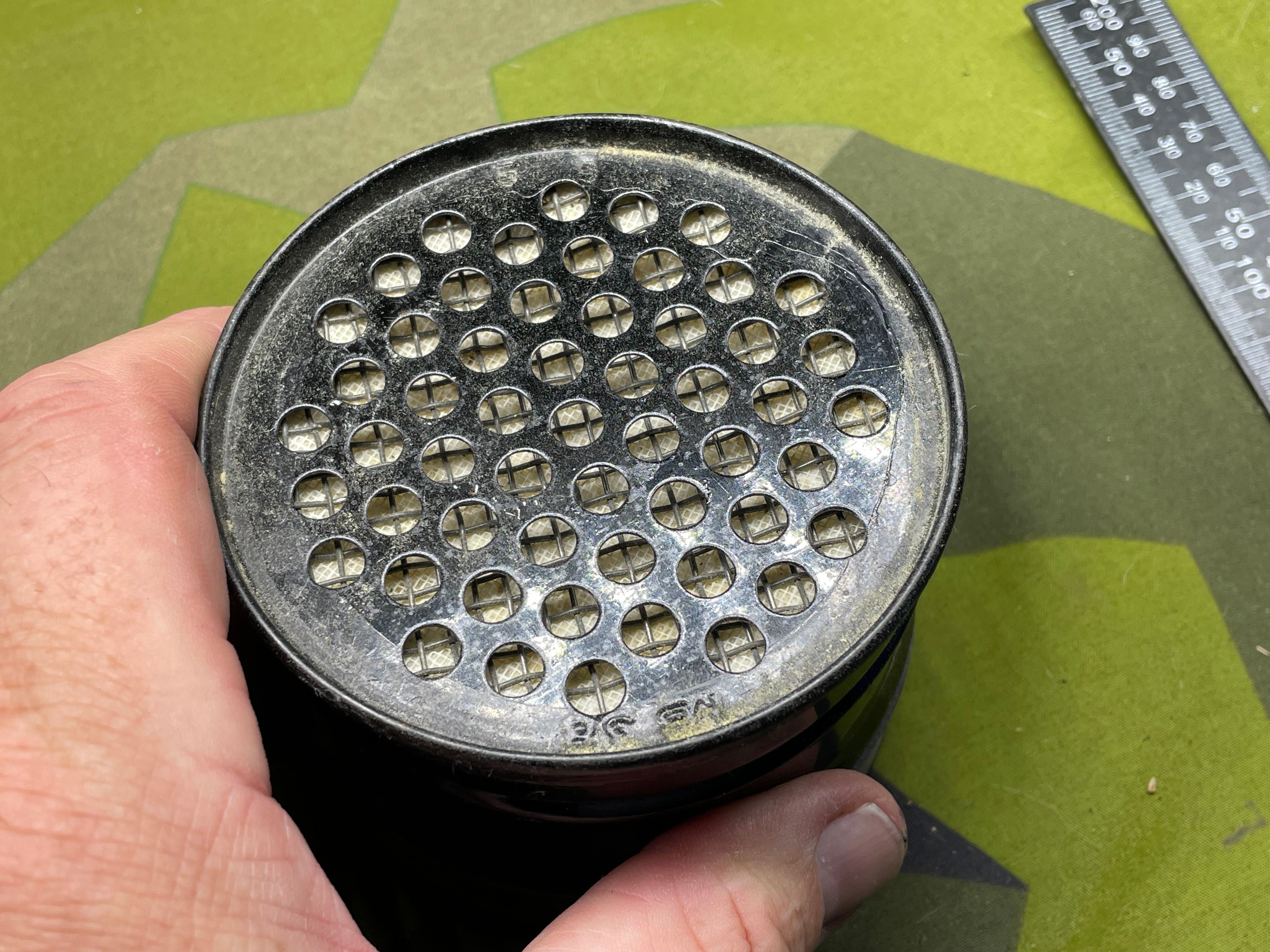 Original WW2 British Home Front Civilian Gas Mask Spare Filter - The Militaria Shop