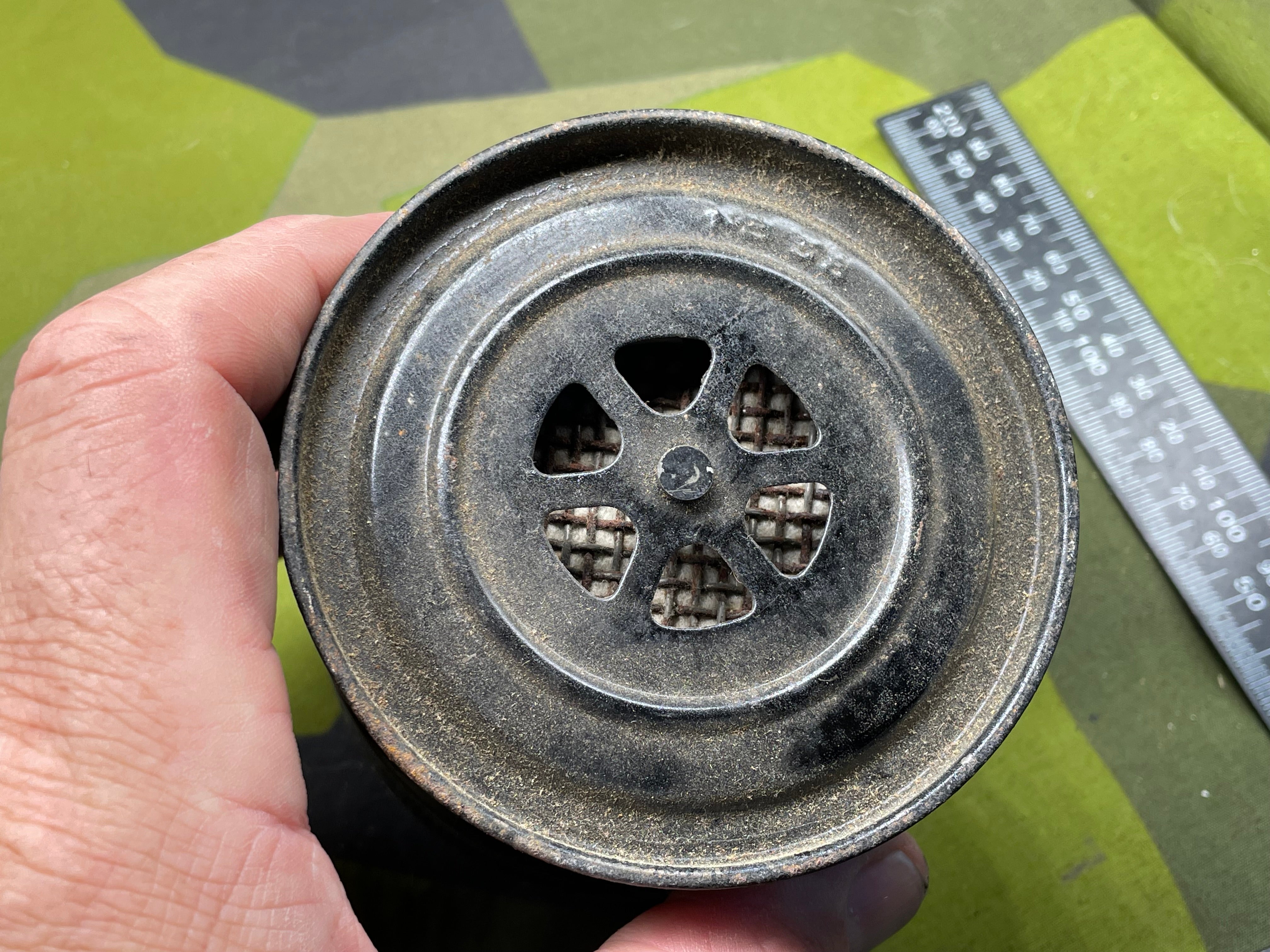 Original WW2 British Home Front Civilian Gas Mask Spare Filter - The Militaria Shop