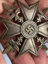 Charger l&#39;image dans la galerie, WW2 German Spanish Cross in Silver
