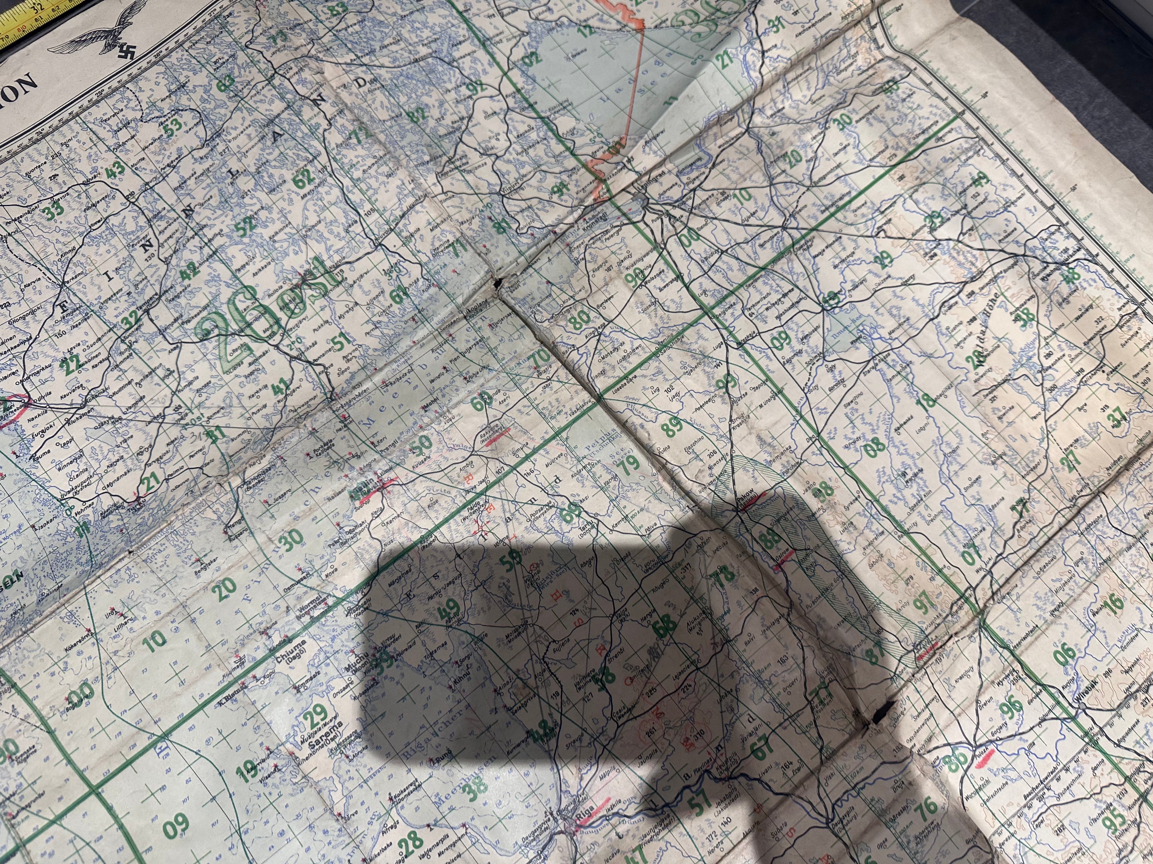 WW2 German Luftwaffe Pilots Navigation Map of Europe - 1943 - The Militaria Shop