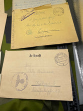 Load image into Gallery viewer, Original WW2 German Army Field Post Letters in Envelopes 
