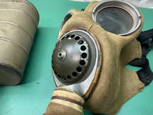Load image into Gallery viewer, Original Early WW2 British Army Soldiers Gas Mask Set
