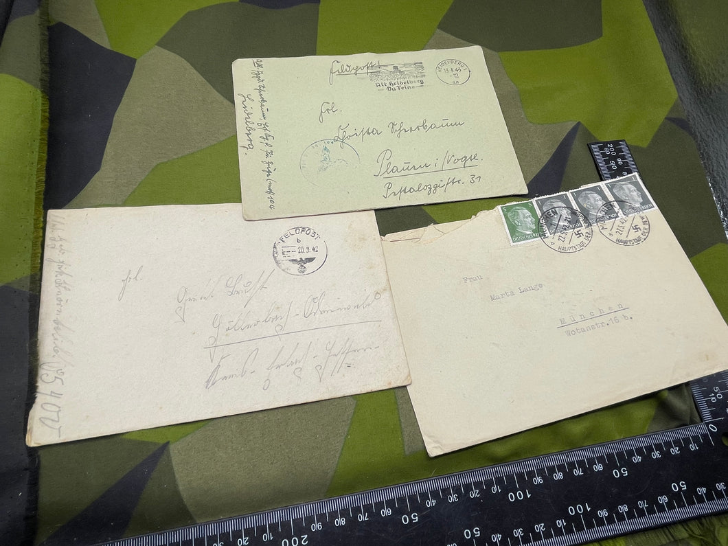 Original WW2 German Army Field Post Letters in Envelopes 
