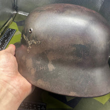 Load image into Gallery viewer, Original WW2 German Luftwaffe Double Decal Helmet - M35 Early Blue
