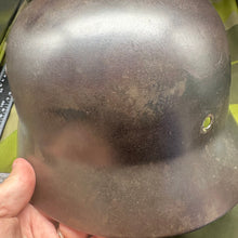 Load image into Gallery viewer, Original WW2 German Luftwaffe Double Decal Helmet - M35 Early Blue

