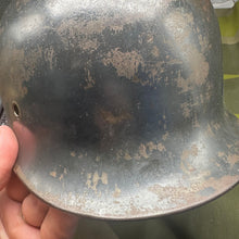 Load image into Gallery viewer, Original WW2 German Luftwaffe Double Decal Helmet - M35 Early Blue
