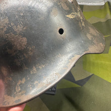 Load image into Gallery viewer, Original WW2 German Luftwaffe Double Decal Helmet - M35 Early Blue
