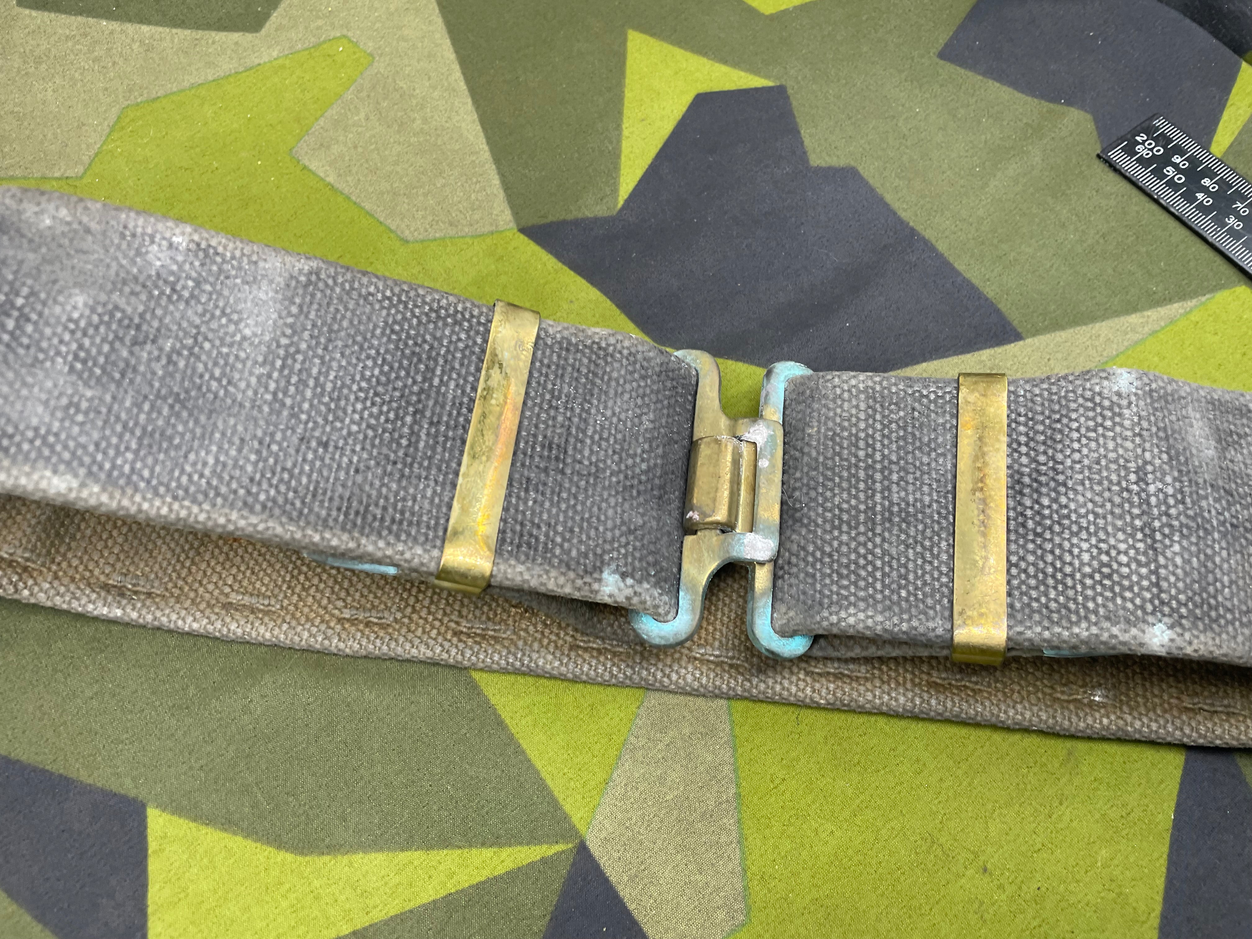 Original WW2 British RAF Blue 37 Pattern Drivers' Webbing Belt - 36 Inch Waist - The Militaria Shop