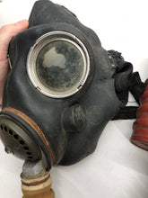 Load image into Gallery viewer, Original WW2 British Army GSR Gas Mask &amp; Bag Set
