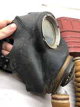 Load image into Gallery viewer, Original WW2 British Army GSR Gas Mask &amp; Bag Set
