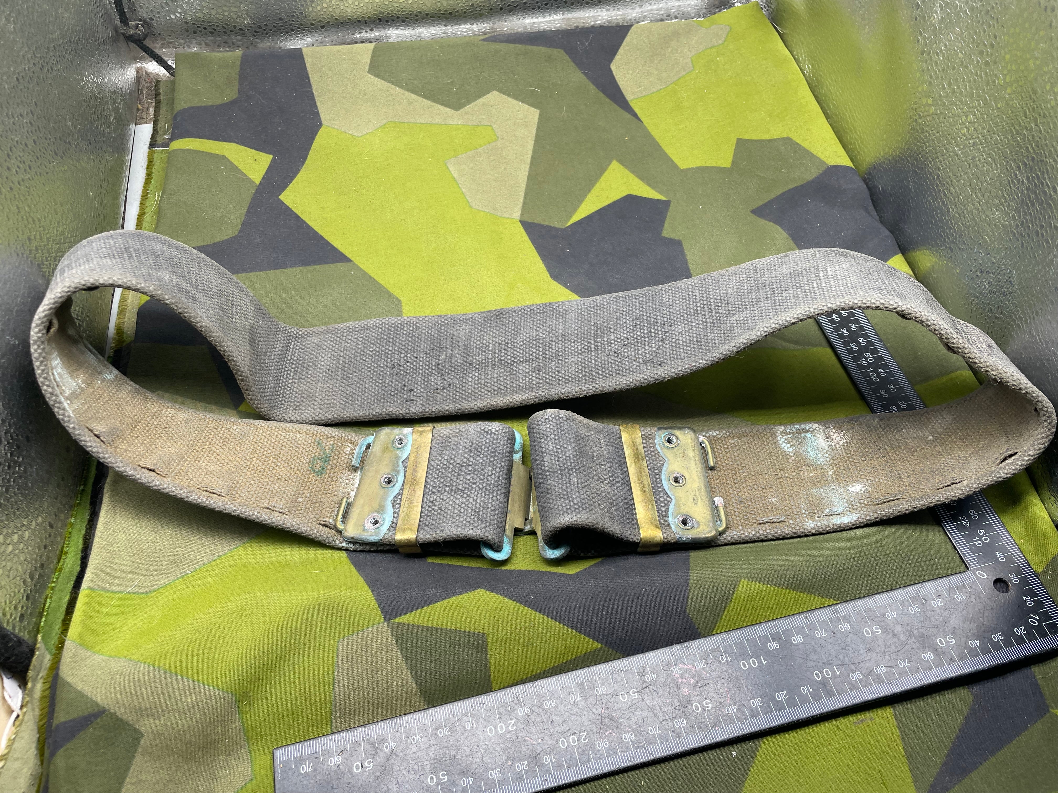 Original WW2 British RAF Blue 37 Pattern Drivers' Webbing Belt - 36 Inch Waist - The Militaria Shop