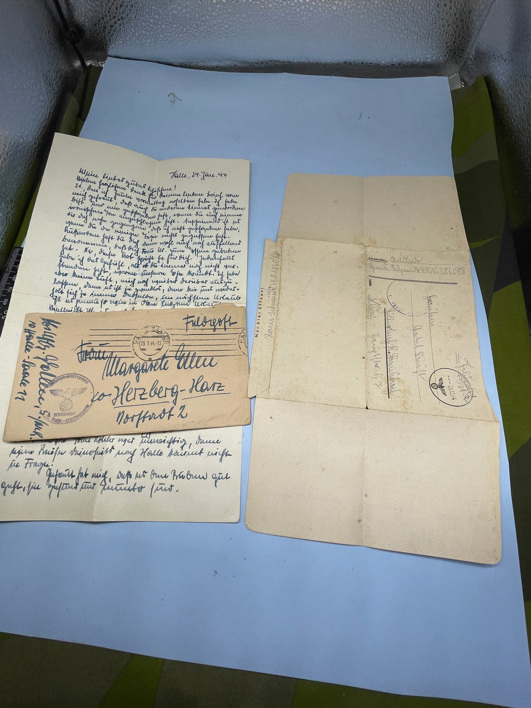 Original WW2 German Army Feld Post Letters to Germany from a Soldier