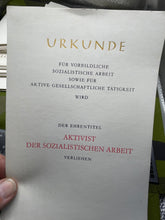 Load image into Gallery viewer, WW2 German Socialist Workers Certificates - Job Lot
