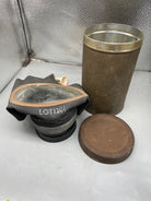 WW2 British Civilian Gas Mask in Private Purchase Carrying Tin - The Militaria Shop