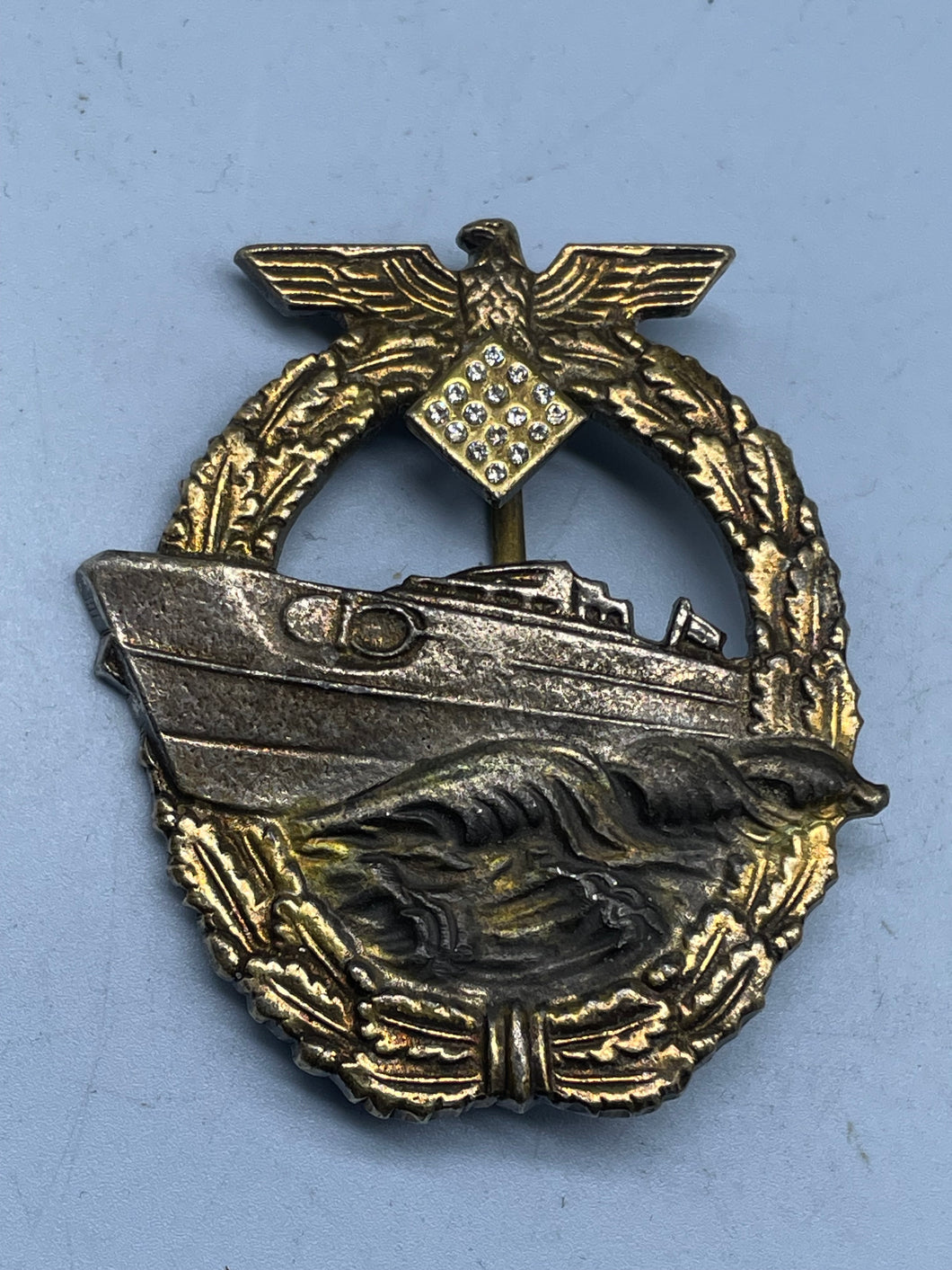 WW2 German Kriegsmarine E-boat Badge with Diamonds