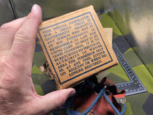 Lade das Bild in den Galerie-Viewer, Original WW2 British Home Front Childrens' Mickey Mouse Gas Mask in Box with Paperwork
