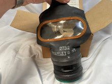Load image into Gallery viewer, Original British Civilian Gas Mask in Cardboard Carrying Box with Belfast Label
