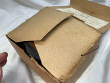 Load image into Gallery viewer, Original British Civilian Gas Mask in Cardboard Carrying Box with Belfast Label
