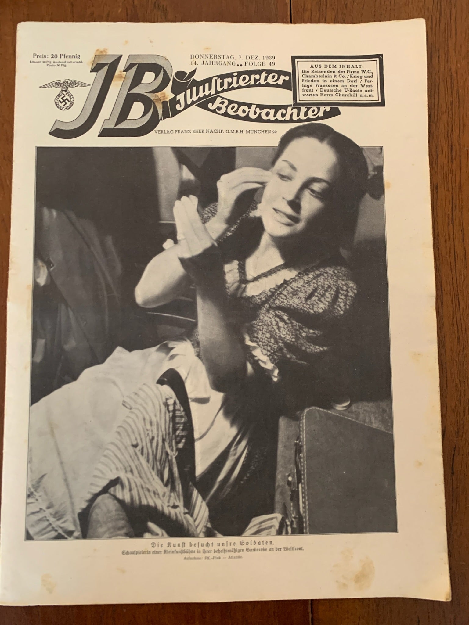 JB Juustrierter Beobachter NSDAP Magazine Original WW2 German - 7th December 1939 - The Militaria Shop