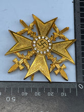 Load image into Gallery viewer, WW2 German Spanish Cross in Gold with Diamonds
