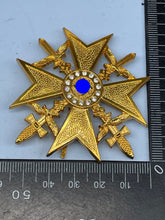 Load image into Gallery viewer, WW2 German Spanish Cross in Gold with Diamonds
