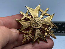 Load image into Gallery viewer, WW2 German Spanish Cross in Gold
