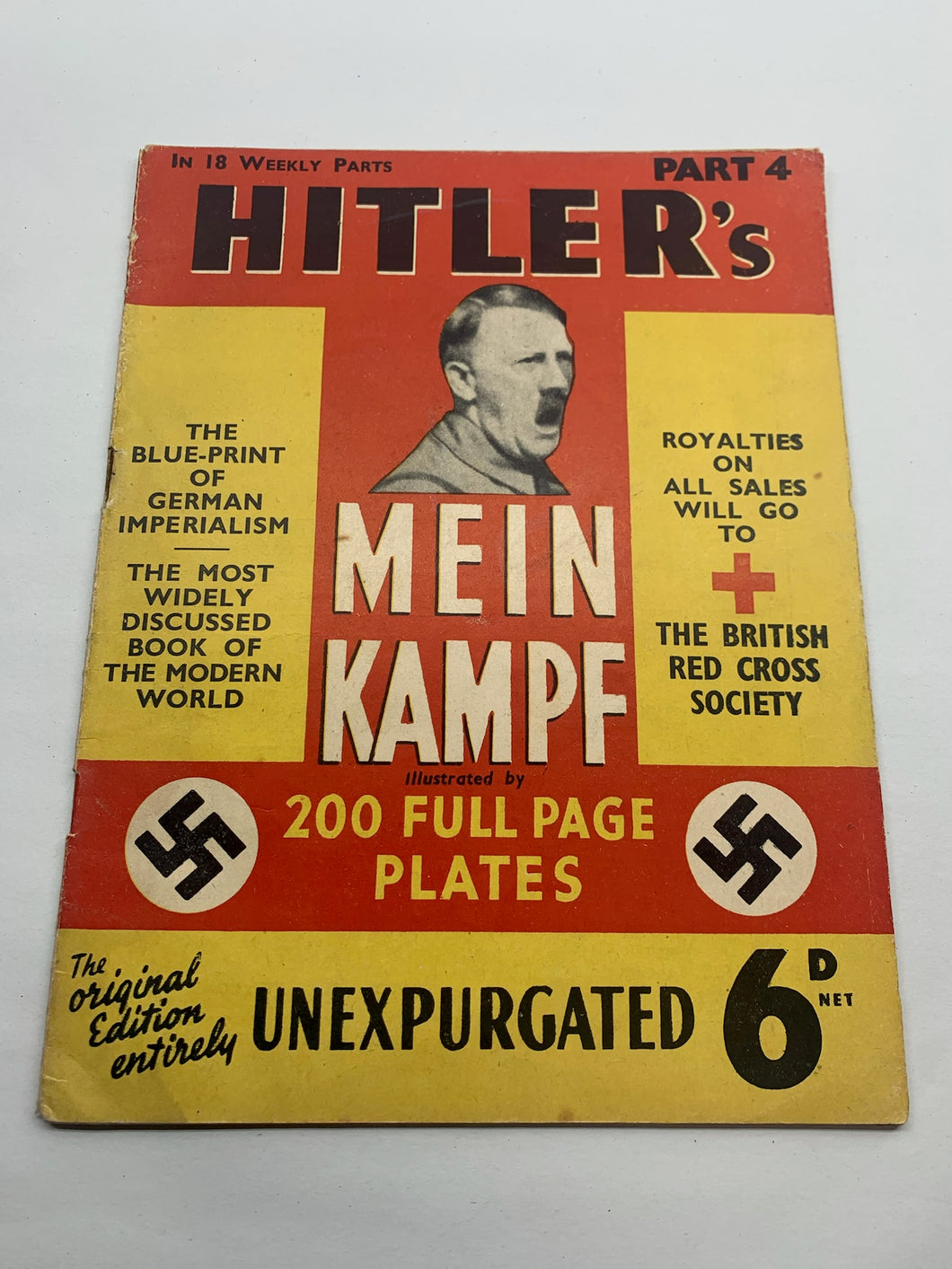 Original Copy of Mein Kampf Illustrated Edition Part 4 - Published by British Red Cross Pre-WW2