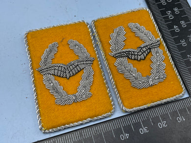 Pair of WW2 German Luftwaffe Collar Badges - The Militaria Shop
