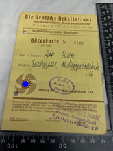Charger l'image dans la galerie, Original Piece of WW2 German Paperwork with Stamps etc
