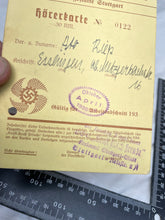 Charger l'image dans la galerie, Original Piece of WW2 German Paperwork with Stamps etc
