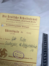Charger l'image dans la galerie, Original Piece of WW2 German Paperwork with Stamps etc

