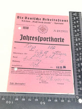 Load image into Gallery viewer, Original Piece of WW2 German Paperwork with Stamps etc

