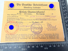 Load image into Gallery viewer, Original Piece of WW2 German Paperwork with Stamps etc

