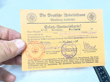 Load image into Gallery viewer, Original Piece of WW2 German Paperwork with Stamps etc
