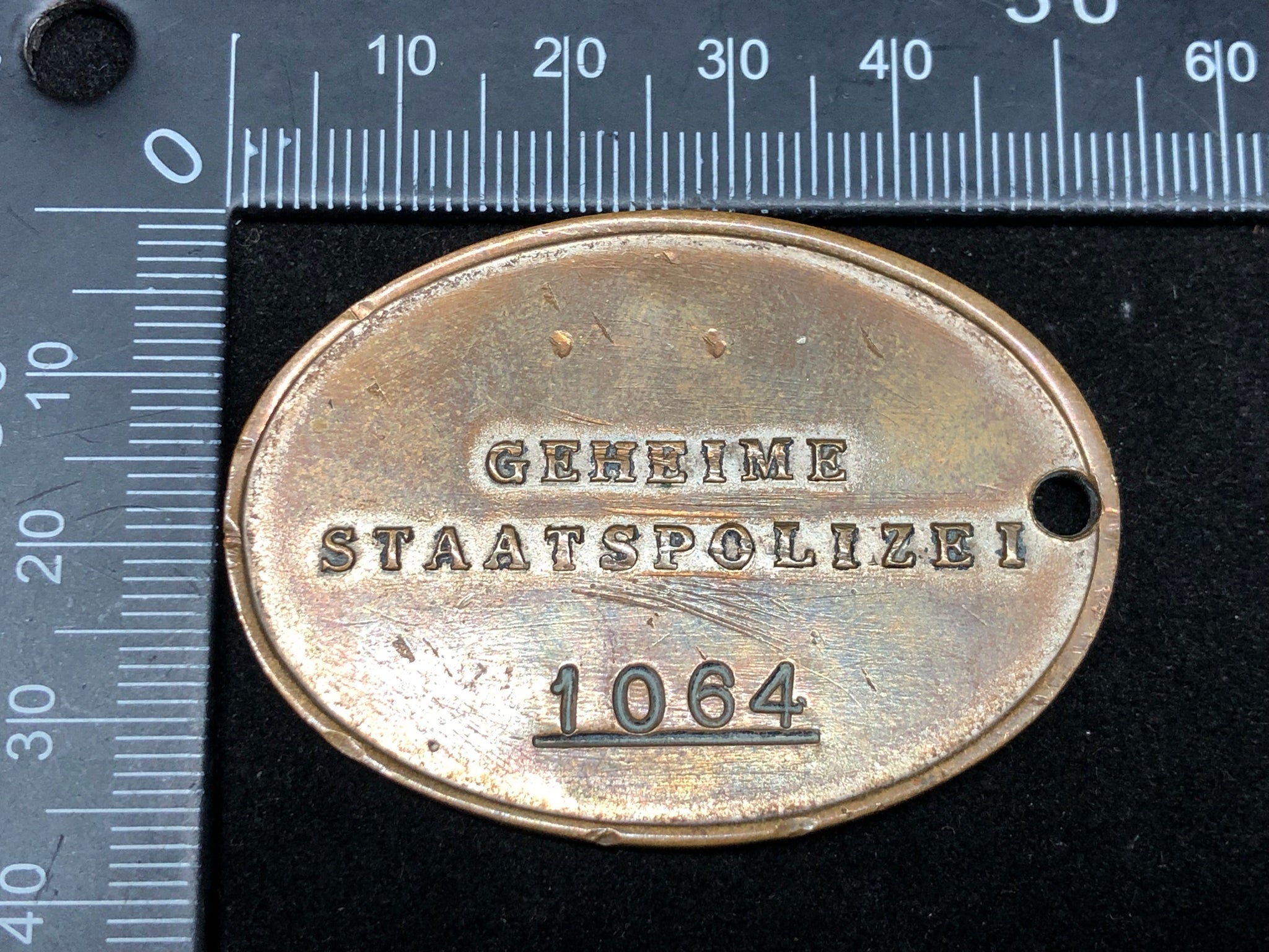 Ww2 German Gestapo Criminal Police Officer’s Identity Dog Tag 