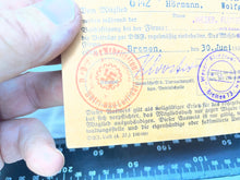 Load image into Gallery viewer, Original Piece of WW2 German Paperwork with Stamps etc
