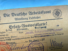 Load image into Gallery viewer, Original Piece of WW2 German Paperwork with Stamps etc
