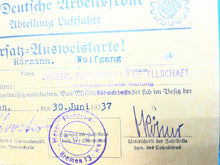 Load image into Gallery viewer, Original Piece of WW2 German Paperwork with Stamps etc
