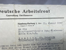 Load image into Gallery viewer, Original Piece of WW2 German Paperwork with Stamps etc
